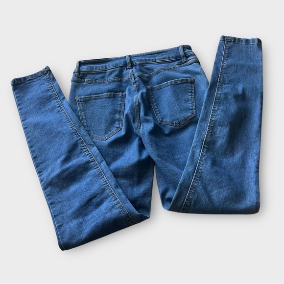 Massimo Dutti Boho Flower Embroidered High Waisted Stretch Skinny Jeans Size 4 - Picture 9 of 11